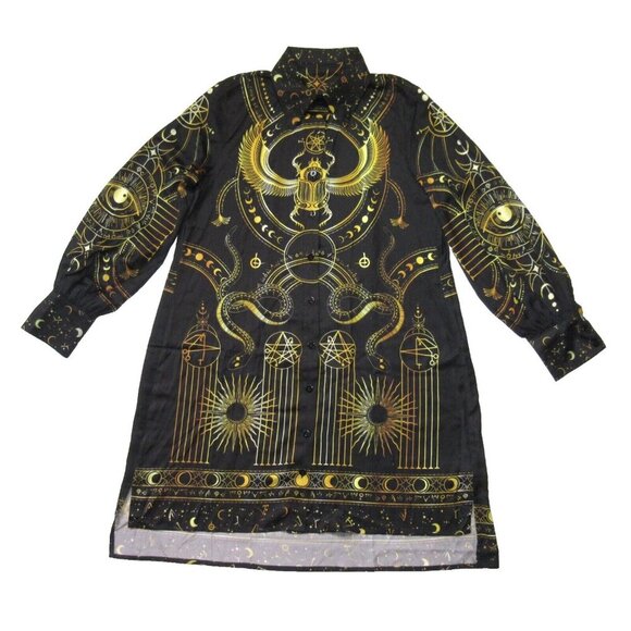 NWT BlackMilk High Priestess Long Sleeve Work It Shirt Dress AU 10 / US 6 - Picture 3 of 8